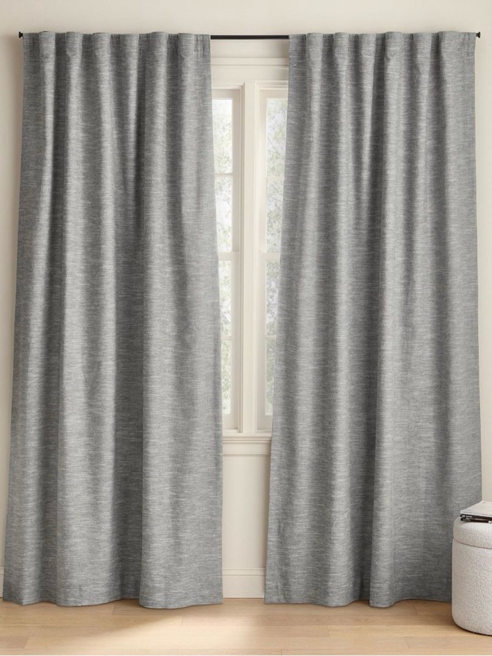 Pottery Barn Teen Evelyn Linen Blackout Curtain/Drapes (Pair/2 panels)